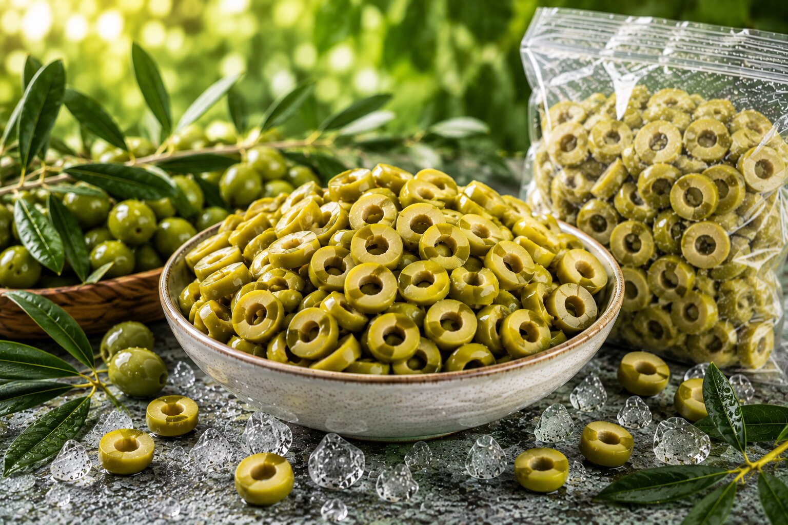 Sliced Green Olives